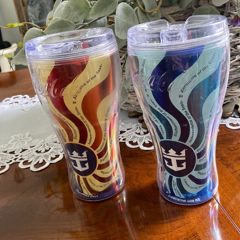 Royal Caribbean drink tumblers Buy one get one FREE!  mint condition kee…
